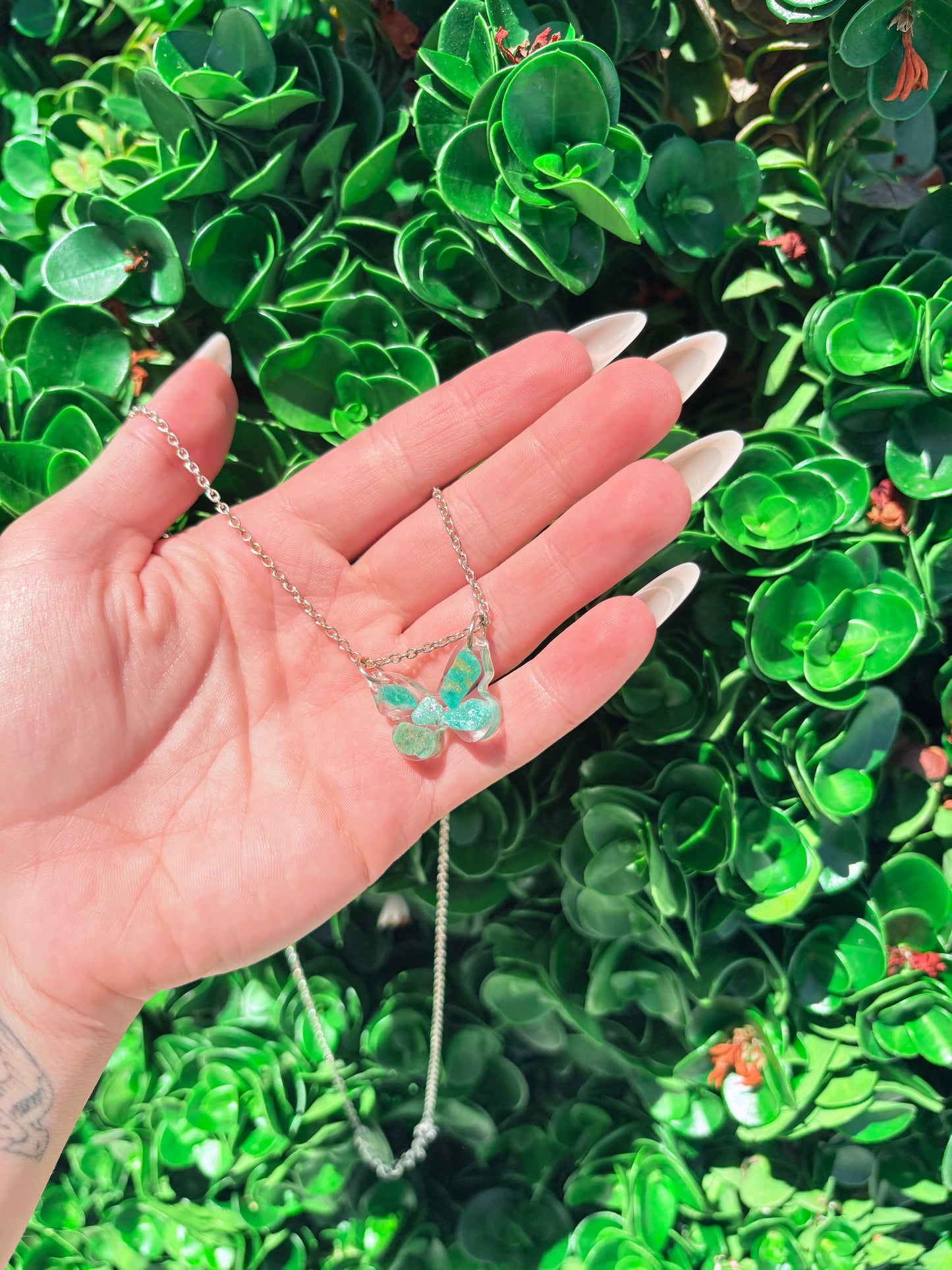 Amazonite Butterfly Necklace