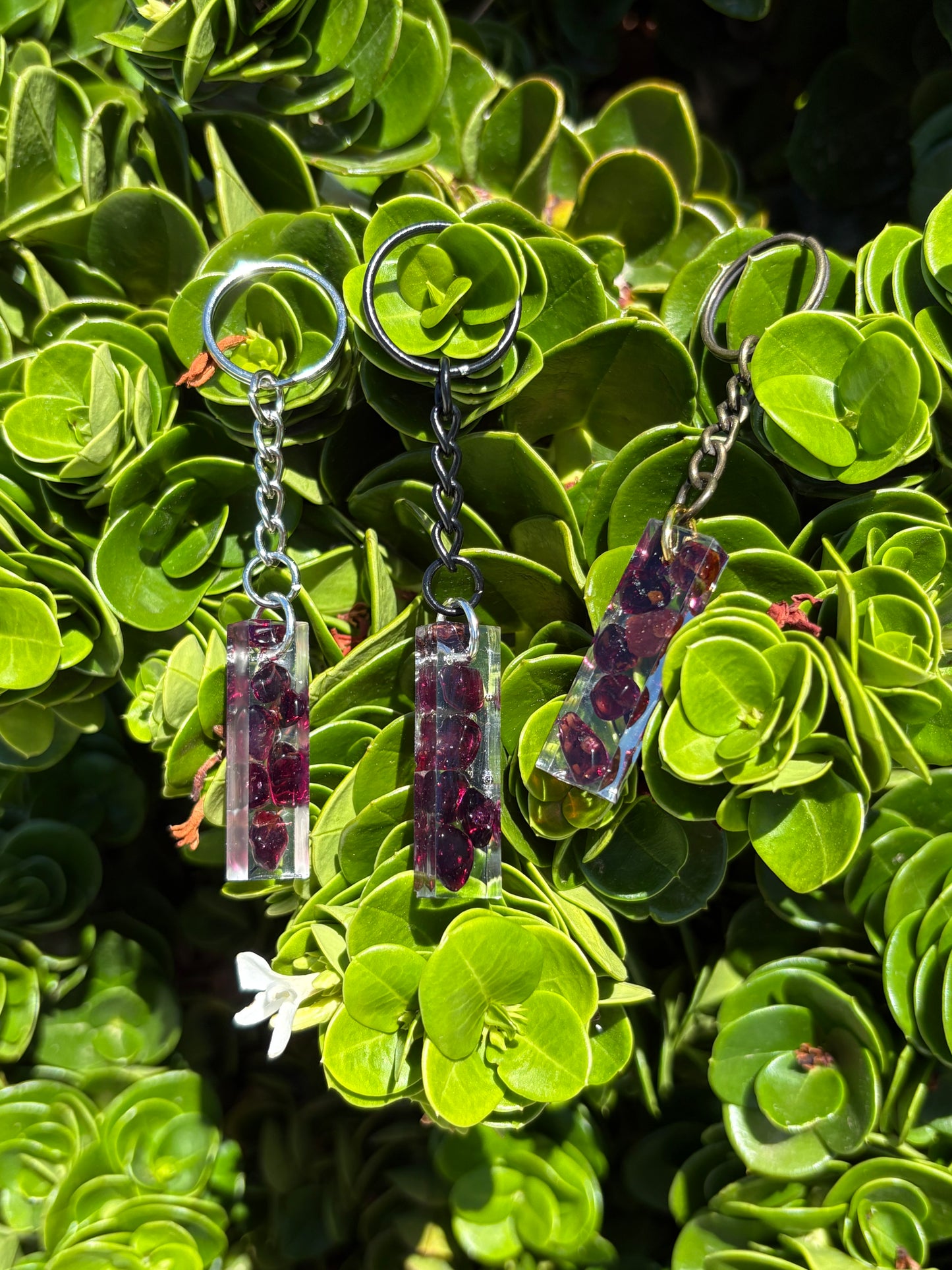 Garnet Bar Keychain