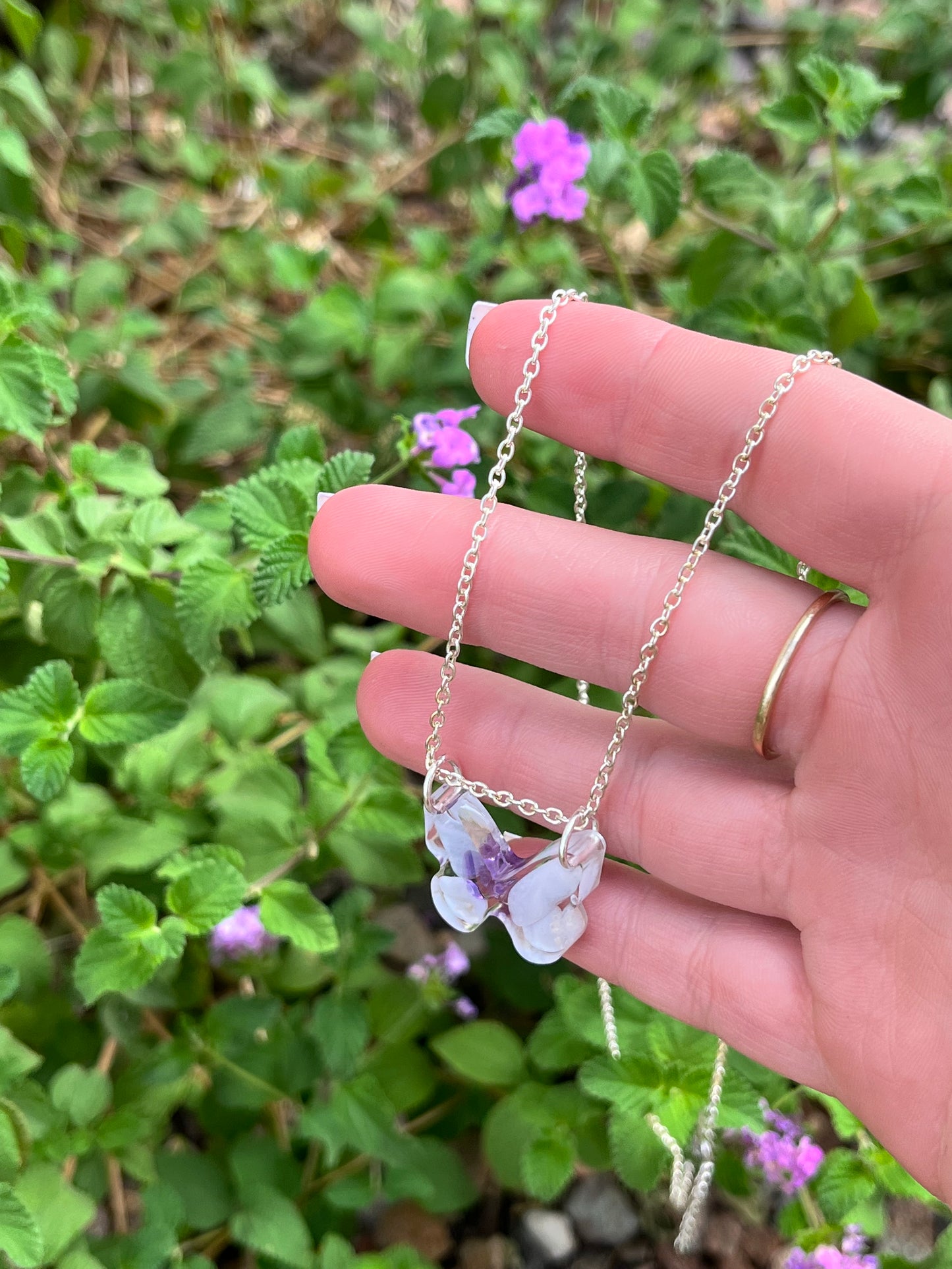 Multi-Stone Butterfly Necklace