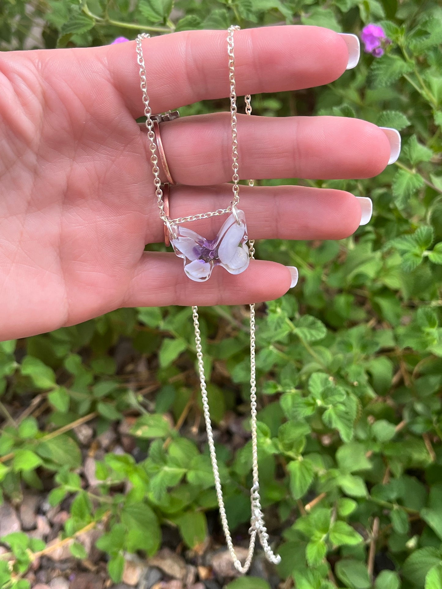 Multi-Stone Butterfly Necklace