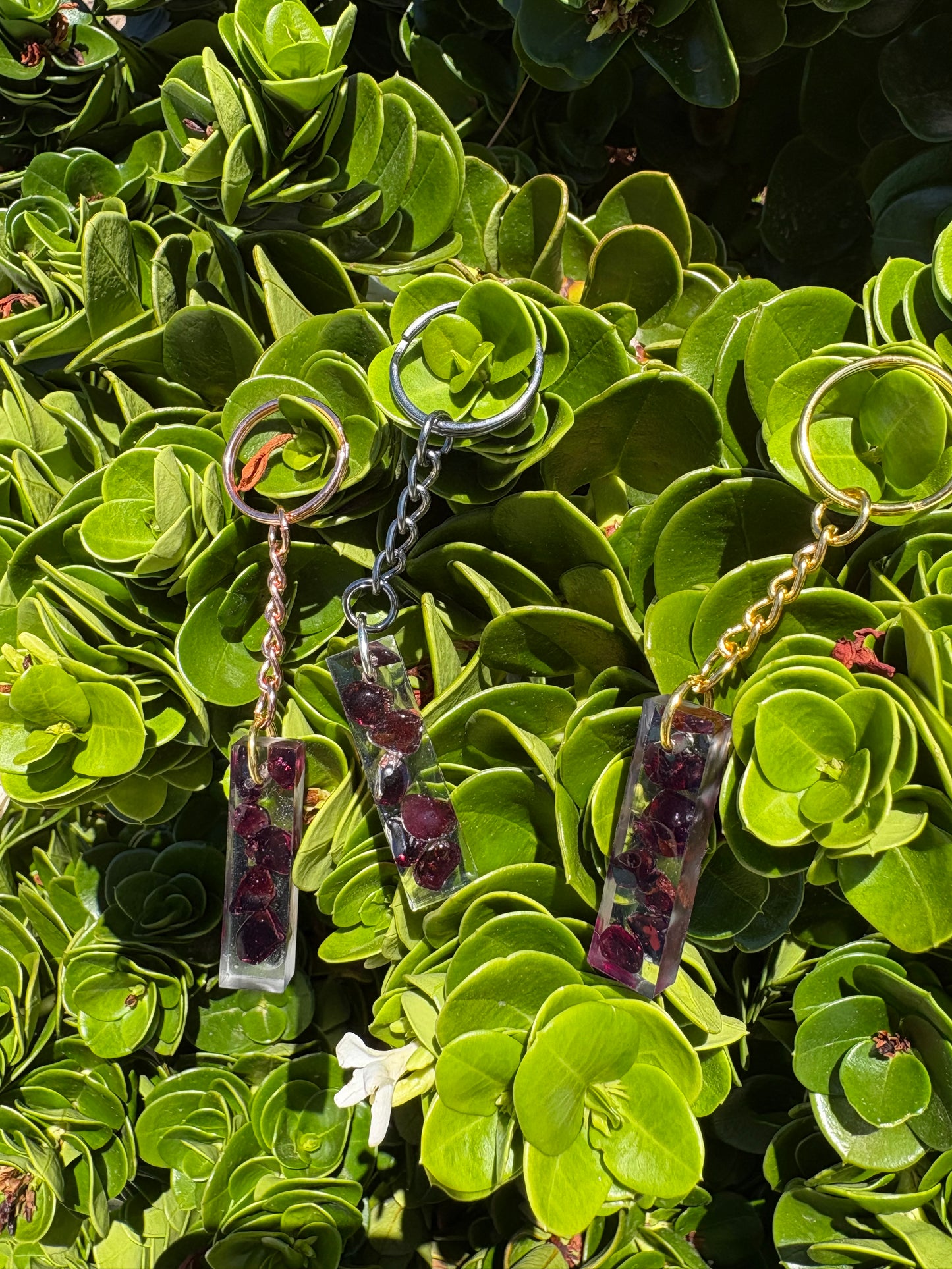Garnet Bar Keychain