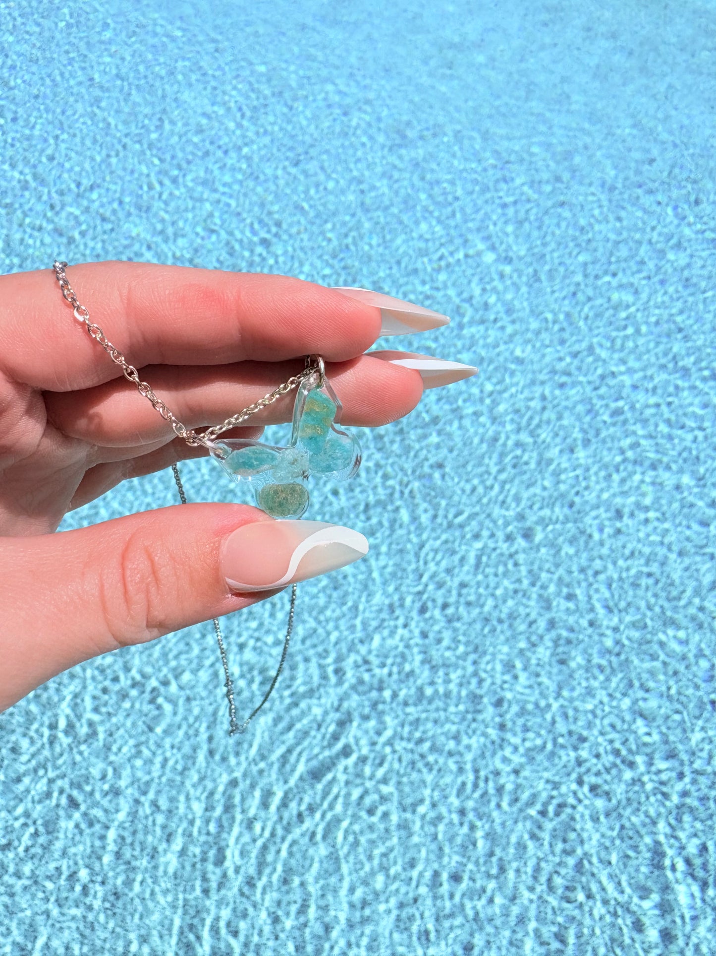 Amazonite Butterfly Necklace