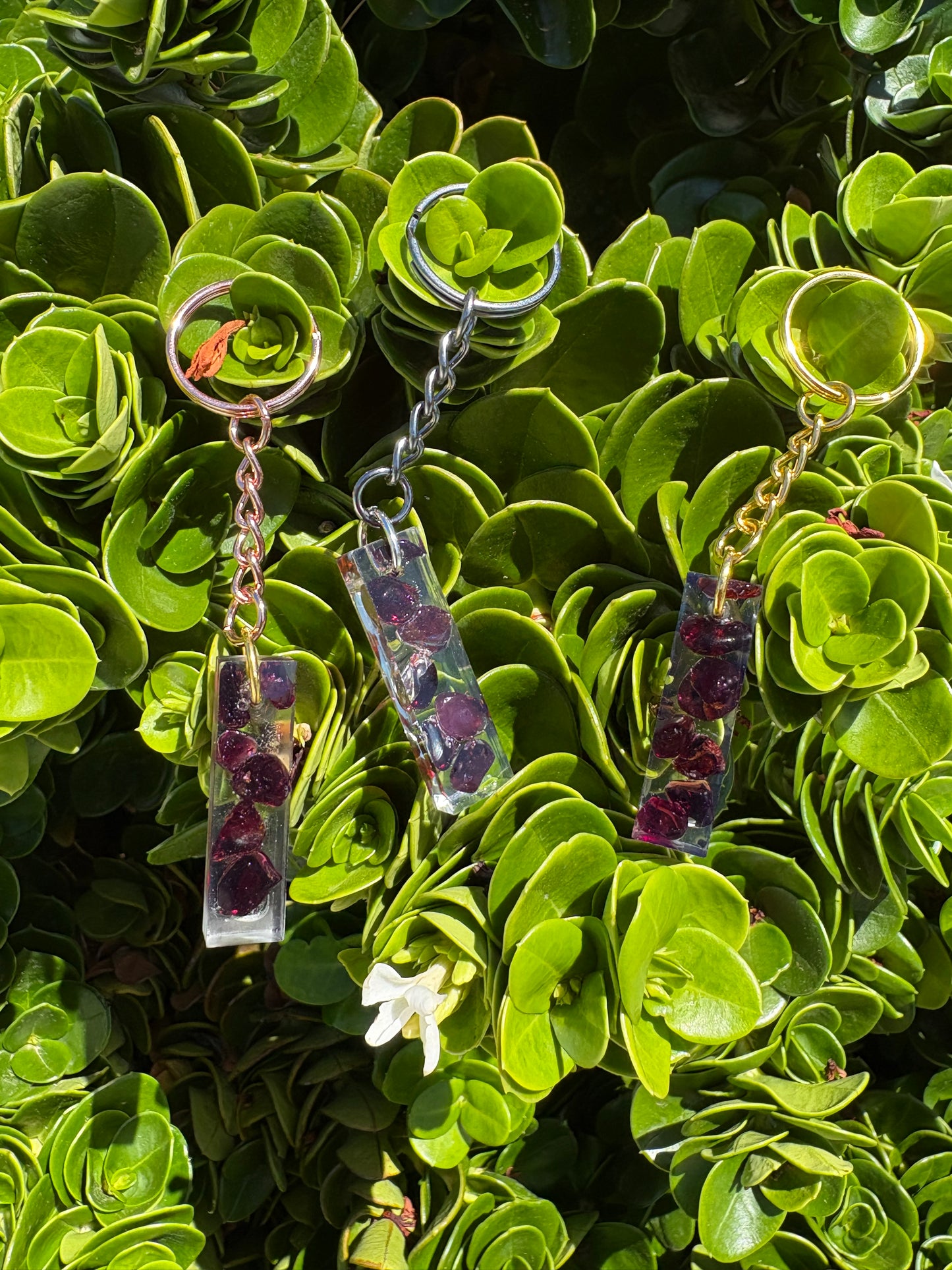 Garnet Bar Keychain