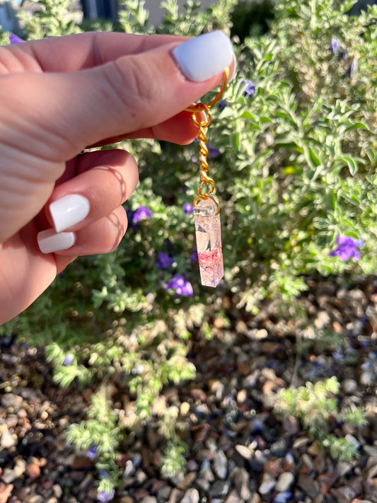 Strawberry Quarts Bar Keychain
