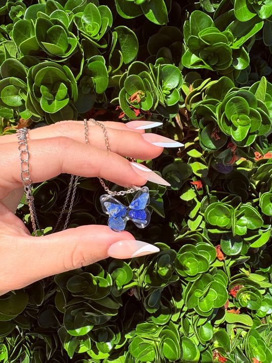 Lapis Lazuli Butterfly Necklace