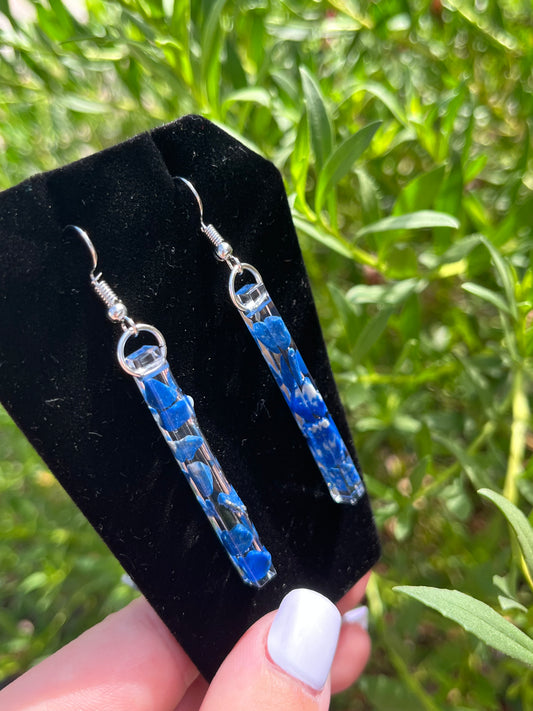 Lapis Lazuli Bar Earrings
