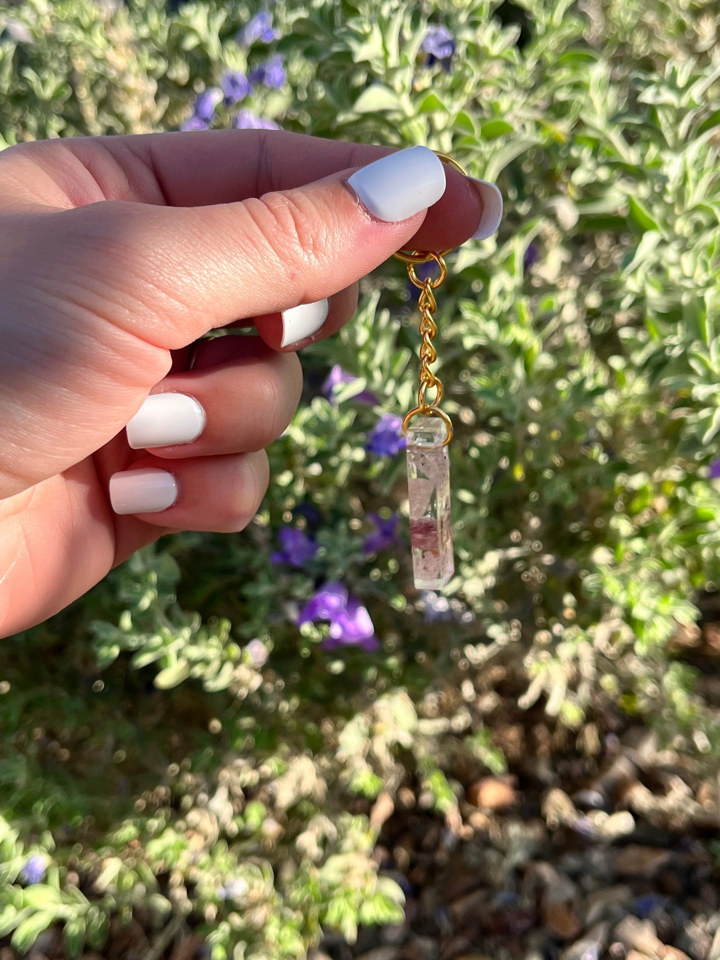 Strawberry Quarts Bar Keychain