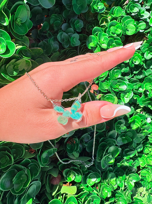 Amazonite Butterfly Necklace