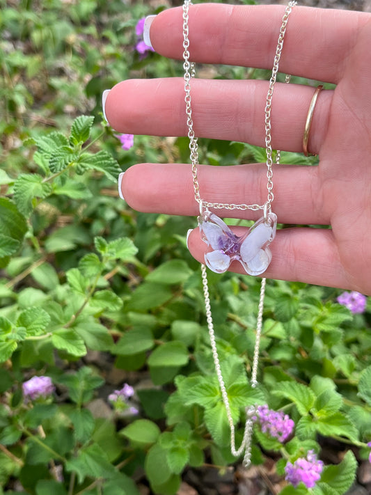 Multi-Stone Butterfly Necklace