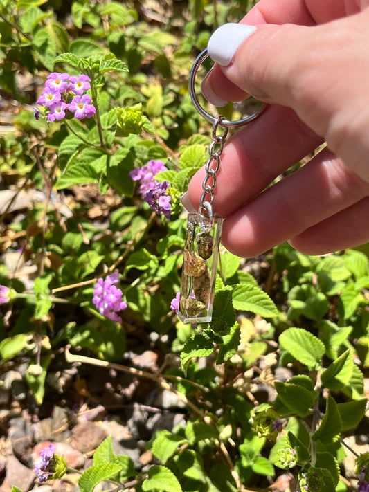 Unakite Bar Keychain