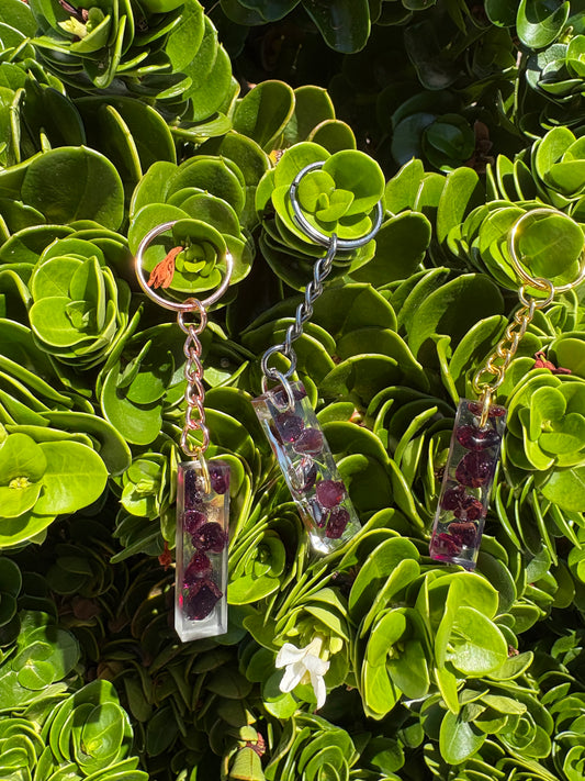 Garnet Bar Keychain