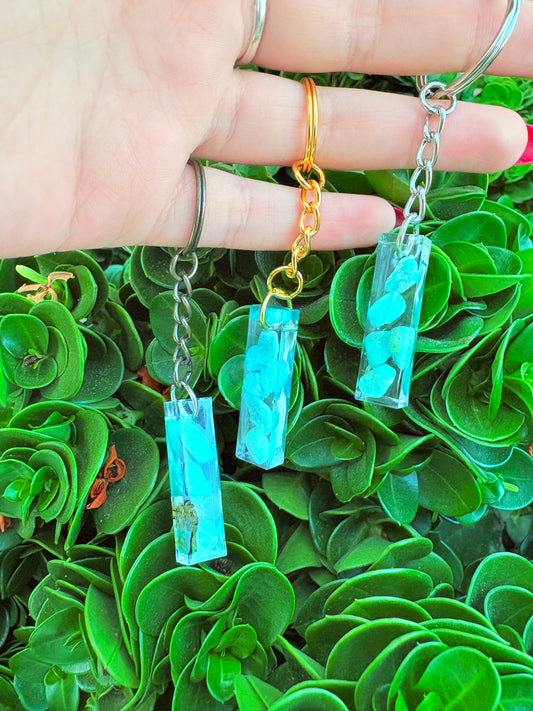 Amazonite Bar Keychain